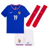 Maglia Calcio Francia Youssouf Fofana #19 Prima Divisa Bambino Europei 2024 Manica Corta (+ pantaloncini)